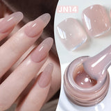 Yeknu  Jelly Transparent Gel Nail Polish Nude Pink  Color UV Soak Off Gel Varnish Jade Nail Art Gel 10ml Design Manicure