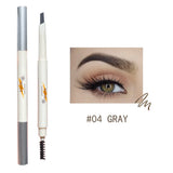 Yeknu  Double-ended fine-tip eyebrow pencil, waterproof, sweat-proof, smudge-proof, non-fading, natural color eyebrow pencil