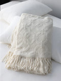 Yeknu  Nordic Style Knitted Bed Runner Soft Furnishing Fabric Bed Flag Sofa Decorative Throw Blanket