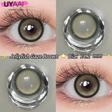 Yeknu  1 Pair Yearly Beauty Fashion Lenses Colored Contact Lenses for Eyes Blue Eyes Lenses Natural  Gray Lens Brown Lens