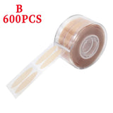 Yeknu Invisible Double Eyelid Sticker 2400PCS Lace Eye Lift Strips Self-adhesive Double Eyelid Tapes Clear Beige Eye Tapes Makeup Tool