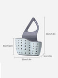 Yeknu  Double-layer Sink Hanging Bag Kitchen Rack Faucet Sponge Holder Storage Hanging Basket Kitchen Storage Rack Sink Accessories ﻿