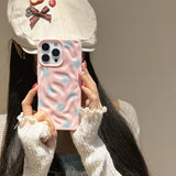 Yeknu  Wrinkle Star Is Suitable For Iphone 15 Phone Case 16 Pro Max 13 14 Pro All Inclusive Protective Cover