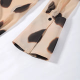 Yeknu  Sexy Polk Dot Leopard Printed Women's Skirts Lace-Up Hip Package Lady Skirt Summer Autumn Fashion Female Streetwear New
