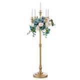 Yeknu  48.7-inch antique floor candle holder centerpiece, wedding party decoration, living room decoration, golden Halloween Christmas