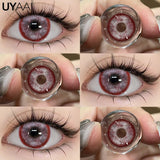 Yeknu  Cosmetics Color Contact Lenses Cosplay Red Color Lens Anime Black Lenses Korean Lenses Grow Eye Big Eye lens Blue Lenses