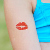 Yeknu  6Pcs Red Lip Tattoo Stickers Kiss Temporary Tatoos Body Stamp waterproof Kiss Tattoo Adults Man Tattoos face Kiss lip stickers