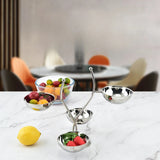 Yeknu  Stainless Steel Snack Tray Bar Ktv Fruit Dish Metal Fruit Plate Dim Sum Dish Dried Fruit Candy Rack Partition Dessert Snack Rack
