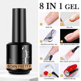 Yeknu  Rubber Base Gel Nail Polish Pink White Base Gel Top Coat Jelly Semi Transparen French Soak Off UV Nail Art Varnish
