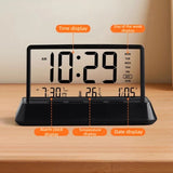 Yeknu  Electronic Clock New Ornaments Desktop Creative Digital Alarm Clock Living Room Calendar High-end Home Decoration