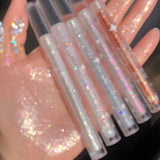 Yeknu  1pc Liquid Eyeshadow Super Shine Pink Pearlescent Glitter Eyeliner Long Lasting Waterproof Eye Shadow Glitter Party Eye Makeup