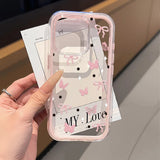 Yeknu  Love Heart Phone Case For iPhone 17 Case iPhone 13 16 15 11 12 14 Pro Max 17 Air Silicone 2 IN 1 Shockproof Soft Clear Cover