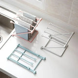 Yeknu  1pc Foldable Towels Hanger Cleaning Rag Rack Organizer Dish Washing Holder Bathroom Towel Holder Kitchen Accessories