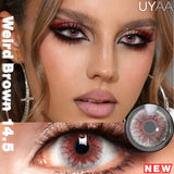 Yeknu  1Pair NEW Color Contact Lenses For Eyes Beauty Pupils Natural Pupils Brown Contact Lenses Soft Colorful Cosmetics Gray Len