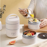 Yeknu  1590ml Large Capacity Stainless Steel 304 Lunch Box Leak-Proof Multilayer Thermal Bento Box Adult Student Soup Food Container