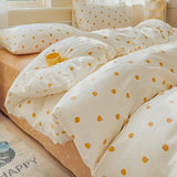 Yeknu  New cartoon pure cotton bed four-piece set four seasons skin-friendly girl heart bed sheet quilt cover student dormitory bedding
