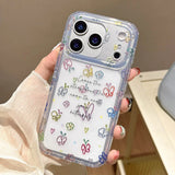 Yeknu  Transparent Colorful Butterfly Flowers Phone Case For iPhone 17 16 ProMax Cases 15pro 14 Pro max Luxury IMD Back Cover funda