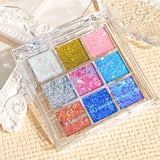 Yeknu  9 Color Glitter Eyeshadow Palette High Pigment Gold Shimmer Matte and Sparkle Finish Multi Tones for Daily Glam and Party Looks