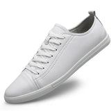 Yeknu  British Style Men Summer Casual Leather Shoe Classic Hollow Out Sneakers Outdoor Flat All-Match Walking Shoe Non-slip Board Shoe