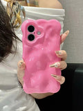 Yeknu  Suitable For Iphone 16 Promax Phone Case 3D Bubble Korean Soft Shell Iphone 15 14 13 All Inclusive 12 Anti Drop 11 Protective Ca