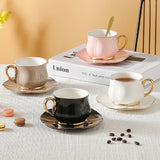 Yeknu  1pc Creative European Light Luxury Phnom Penh Ceramic Mugs Household Afternoon Tea Table Supplies Coffee Cup And Dish Set