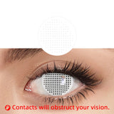 Yeknu  2Pcs/1Pair White Contact Lenses For Pupils Eyes Halloween Anime Cosplay Lenses Eye Contacts Makeup White Lens Cosplay Lens
