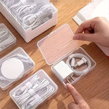 Yeknu  Cable Organizer Storage Box Set Durable Plastic Daily Office Supplies Sundries Charging Cord & Mobile Device Management Storage