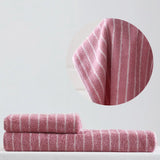 Yeknu  Retro Striped Pure Towels Soft Kindly-Skin Face Towel Bathroom Absorbent Face Adult Household Towels