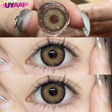 Yeknu  Color Contact Lenses with Container Tweezers Green Color Eye Lenses Blue y2k Colorcon High Quality Brown Natural Lenses