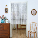 Yeknu  Lace Door Curtain Partition Blind Home Use Semi-Curtain Bedroom Bloing Curtain Entrance High-End ort Curtain Kitchen Hang...