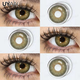 Yeknu  NEW Color Contact Lenses Beauty Brown Pupils Natural Black Contact Lenses Soft Colorful Makeup Eyes Gray Lenses Natural