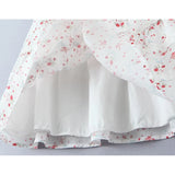 Yeknu  Jastie French Style Floral Print Sleeveless Dress Women Sweet Lace Spliced A-line Summer Mini Dresses Holiday Robe Tank Vestidos