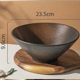 Yeknu  Japanese Lamian Noodles Bowl, Creative Household Kitchen Restaurant Supplies, Advanced Tableware Salad Fruit Soup Hat Bowls, 1Pc