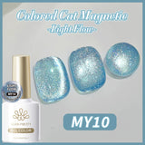 Yeknu  10ml Fantasy Colored Cat Magnetic Gel Nail Polish Ultra Shine Glitter Semi Permanent Soak Off UV LED Vernis Manicure