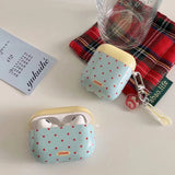 Yeknu  Simple Color Blocking Wave Point Suitable For AirPods 3 Headphone Case, New Apple wireless Bluetooth Third-Generation AirPods 2