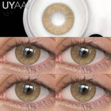 Yeknu  NEW Contact Lens Beauty Blue Lens 14.5mm Big Eyes Color Contact Lenses For Eyes Natual Pupils Cosmetic Lens Makeup Gray