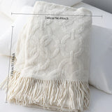 Yeknu  Nordic Knit Bed Runner  Soft Textile Bed Flag & Sofa Decorative Throw for Home Styling & Cozy Accent