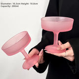 Yeknu  Pink Drill Patterned Glass Ice Cr Cup Dert Glass Sculpted Design Single Layer Universal Cup Nordic Sle 200ml Capaci
