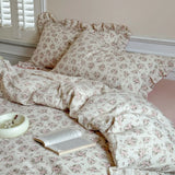 Yeknu  Pure Cotton Printed Double-Layer Yarn Quilt Cover Luxury Nude Sleeping Duvet Cover for Kids Adults Single Double Size Bedding