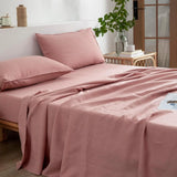 Yeknu  100% French Washed Pure Linen Sheets, Breathable and Durable Line King Size Sheets, Anti-Tear Line Bed Sheets, Machine Washable
