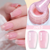 Yeknu  10ml Jelly Nude Gel Nail Polish Crystal Translucent Coffee Soak Off Semi-Permanent Varnish Base Top Coat Manicure