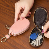 Yeknu  Unisex PU Leather Key Case For Car Key Wallet Pocket Key Holder Organizer Pouch Keys Organizer Large Capacity Zipper Case Bag