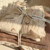 Yeknu  Pure Cotton Printed Double-Layer Yarn Quilt Cover Luxury Nude Sleeping Duvet Cover for Kids Adults Single Double Size Bedding