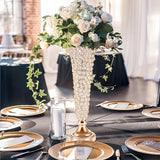 Yeknu  2 Crystal Vases, 20 Inches High, For Use In The Center Of Dining Tables, Wedding Anniversaries, Birthdays, And Home Decor