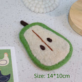 Yeknu  Handmade Wool Felt Fruit Coasters Apple Avocado Maple Leaves Cup Drink Support Pad Table Protection Mat Decoration Home Decor