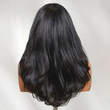 Yeknu  Black Lace Font Wig 13x4 Glueless Layered Wig Pre Plucked Pre Cut Fce Framing Lace Front Wig Syntheti Lace Front Wg for Wome