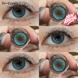 Yeknu  1 Pair Korean Lenses Colored Contact Lenses With Prescription Myopia Lenses Cosplay Lenses Pink Lenses Green Lenses