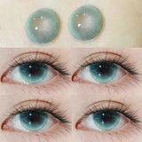 Yeknu  Blue Myopia Contact Lenses for Eyes Color Lenses Cosplay Natural Pupil Beauty Cosmetic Blue Contacts Yearly 2pcs/pair
