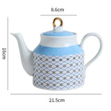 Yeknu  1PC Ceramic bone China coffee cups and teapots, high-end and light luxury British afternoon tea sets
