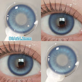 Yeknu  2pcs Myopia Color Contact Lenses for Eyes with Prescription Beauty Pupils Makeup Eye Color Lenses Fashion Blue Lenses